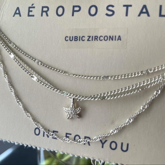 Aeropostale Jewelry - NWT Aeropostale Layered cubic zirconia necklace